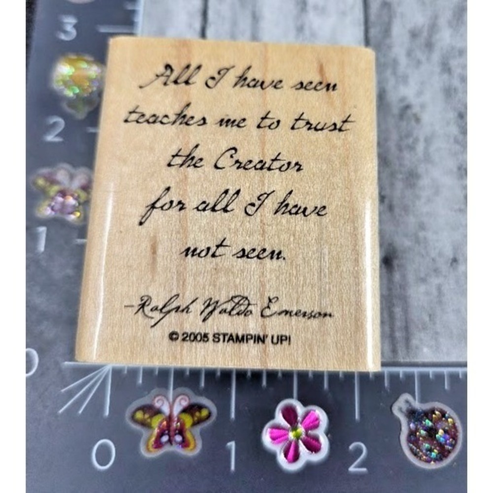 Stampin' Up! Seen Trust Creator Have Not Seen Emerson Rubber Stamp Wood #B29